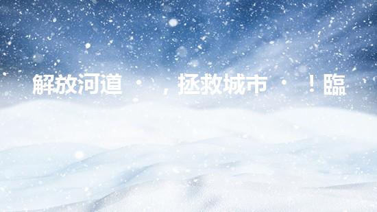 解放河道，拯救城市！臨沂清淤設(shè)備定做，揭秘治理水患的神奇武器！